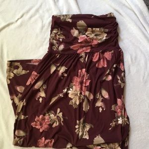 Strapless maxi dress